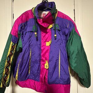 Vintage Pierre Alexandre Colorblock Ski Jacket | 90s Neon | For Repair / As-Is